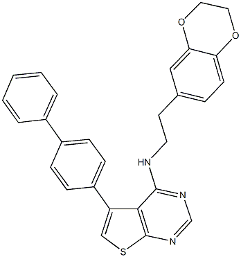 379250-89-2 5-[1,1'-biphenyl]-4-yl-N-[2-(2,3-dihydro-1,4-benzodioxin-6-yl)ethyl]thieno[2,3-d]pyrimidin-4-amine