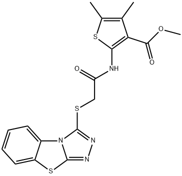 379253-86-8 methyl 4,5-dimethyl-2-{[([1,2,4]triazolo[3,4-b][1,3]benzothiazol-3-ylsulfanyl)acetyl]amino}-3-thiophenecarboxylate