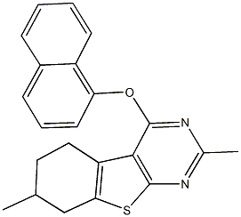 2,7-dimethyl-5,6,7,8-tetrahydro[1]benzothieno[2,3-d]pyrimidin-4-yl 1-naphthyl ether,379256-30-1,结构式