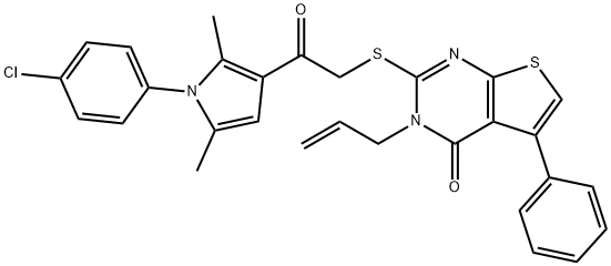 3-allyl-2-({2-[1-(4-chlorophenyl)-2,5-dimethyl-1H-pyrrol-3-yl]-2-oxoethyl}sulfanyl)-5-phenylthieno[2,3-d]pyrimidin-4(3H)-one|