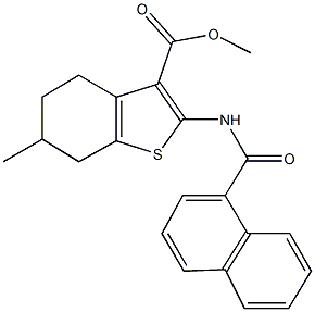 methyl 6-methyl-2-(1-naphthoylamino)-4,5,6,7-tetrahydro-1-benzothiophene-3-carboxylate,379256-84-5,结构式