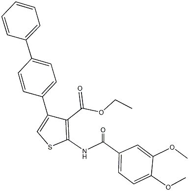 ethyl 4-[1,1'-biphenyl]-4-yl-2-[(3,4-dimethoxybenzoyl)amino]-3-thiophenecarboxylate|