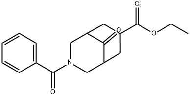 ethyl 3-benzoyl-9-oxo-3-azabicyclo[3.3.1]nonane-7-carboxylate 化学構造式