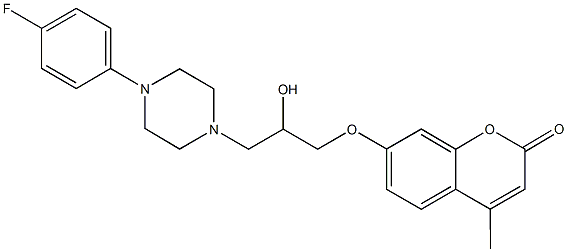 7-{3-[4-(4-fluorophenyl)-1-piperazinyl]-2-hydroxypropoxy}-4-methyl-2H-chromen-2-one Structure
