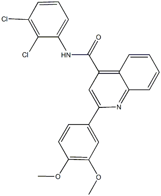 N-(2,3-dichlorophenyl)-2-(3,4-dimethoxyphenyl)-4-quinolinecarboxamide Struktur