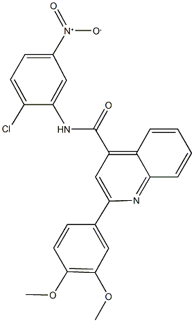 N-{2-chloro-5-nitrophenyl}-2-(3,4-dimethoxyphenyl)-4-quinolinecarboxamide Structure