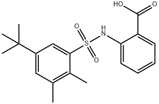 2-{[(5-tert-butyl-2,3-dimethylphenyl)sulfonyl]amino}benzoic acid Structure