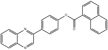 4-(2-quinoxalinyl)phenyl 1-naphthoate Structure
