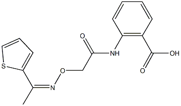 2-{[({[1-(2-thienyl)ethylidene]amino}oxy)acetyl]amino}benzoic acid Structure