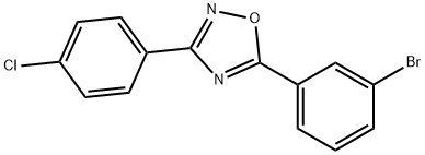 5-(3-bromophenyl)-3-(4-chlorophenyl)-1,2,4-oxadiazole 结构式