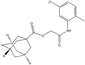 2-(5-chloro-2-methylanilino)-2-oxoethyl 1-adamantanecarboxylate 化学構造式