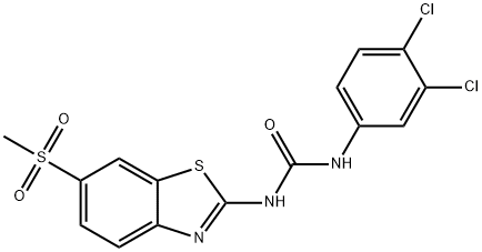 N-(3,4-dichlorophenyl)-N'-[6-(methylsulfonyl)-1,3-benzothiazol-2-yl]urea Structure