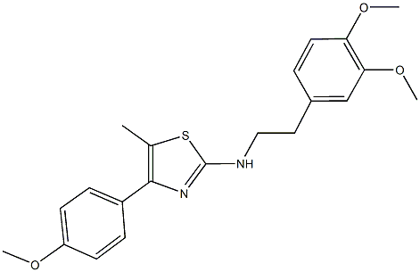 N-[2-(3,4-dimethoxyphenyl)ethyl]-N-[4-(4-methoxyphenyl)-5-methyl-1,3-thiazol-2-yl]amine Structure