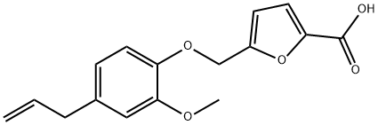 5-{[2-甲氧基-4-(丙-2-烯-1-基)苯氧基]甲基}呋喃-2-羧酸, 380173-90-0, 结构式