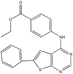 ethyl 4-[(6-phenylthieno[2,3-d]pyrimidin-4-yl)amino]benzoate Structure