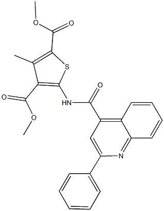 dimethyl 3-methyl-5-{[(2-phenylquinolin-4-yl)carbonyl]amino}thiophene-2,4-dicarboxylate|