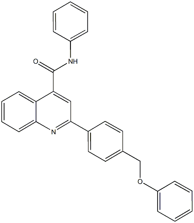 2-[4-(phenoxymethyl)phenyl]-N-phenylquinoline-4-carboxamide 结构式