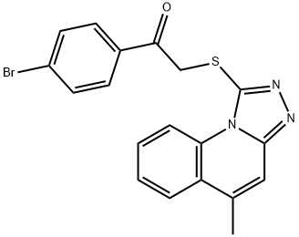 1-(4-bromophenyl)-2-[(5-methyl[1,2,4]triazolo[4,3-a]quinolin-1-yl)sulfanyl]ethanone Structure