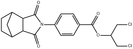 2-chloro-1-(chloromethyl)ethyl 4-(3,5-dioxo-4-azatricyclo[5.2.1.0~2,6~]dec-4-yl)benzoate,380238-02-8,结构式