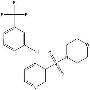 3-(4-morpholinylsulfonyl)-N-[3-(trifluoromethyl)phenyl]-4-pyridinamine Struktur