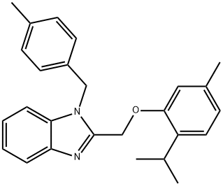 2-[(2-isopropyl-5-methylphenoxy)methyl]-1-(4-methylbenzyl)-1H-benzimidazole Structure