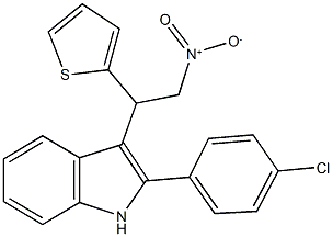 2-(4-chlorophenyl)-3-[2-nitro-1-(2-thienyl)ethyl]-1H-indole,380352-72-7,结构式