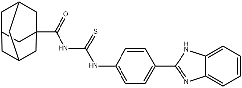 N-(1-adamantylcarbonyl)-N'-[4-(1H-benzimidazol-2-yl)phenyl]thiourea Struktur