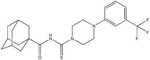 N-({4-[3-(trifluoromethyl)phenyl]-1-piperazinyl}carbothioyl)-1-adamantanecarboxamide Structure