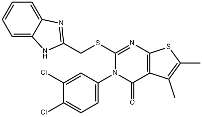 380452-92-6 2-[(1H-benzimidazol-2-ylmethyl)sulfanyl]-3-(3,4-dichlorophenyl)-5,6-dimethylthieno[2,3-d]pyrimidin-4(3H)-one