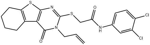 380453-16-7 2-[(3-allyl-4-oxo-3,4,5,6,7,8-hexahydro[1]benzothieno[2,3-d]pyrimidin-2-yl)sulfanyl]-N-(3,4-dichlorophenyl)acetamide
