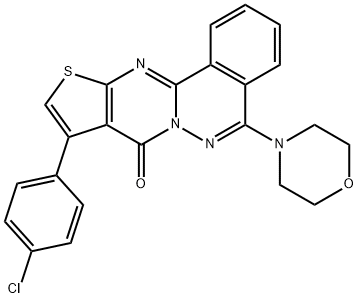 9-(4-chlorophenyl)-5-(4-morpholinyl)-8H-thieno[2',3':4,5]pyrimido[2,1-a]phthalazin-8-one,380453-79-2,结构式