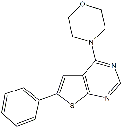 4-(4-morpholinyl)-6-phenylthieno[2,3-d]pyrimidine Structure