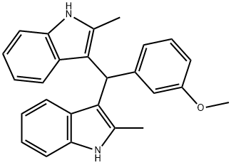 3-[(3-methoxyphenyl)(2-methyl-1H-indol-3-yl)methyl]-2-methyl-1H-indole,380478-39-7,结构式