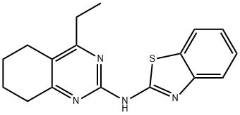 N-(1,3-benzothiazol-2-yl)-N-(4-ethyl-5,6,7,8-tetrahydro-2-quinazolinyl)amine Struktur