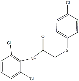 2-[(4-chlorophenyl)sulfanyl]-N-(2,6-dichlorophenyl)acetamide Structure