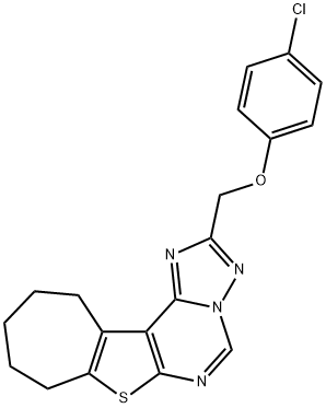 4-chlorophenyl 9,10,11,12-tetrahydro-8H-cyclohepta[4,5]thieno[3,2-e][1,2,4]triazolo[1,5-c]pyrimidin-2-ylmethyl ether,380566-72-3,结构式