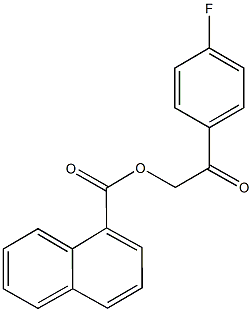 2-(4-fluorophenyl)-2-oxoethyl 1-naphthoate Struktur