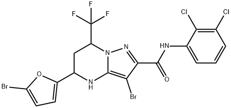 3-bromo-5-(5-bromo-2-furyl)-N-(2,3-dichlorophenyl)-7-(trifluoromethyl)-4,5,6,7-tetrahydropyrazolo[1,5-a]pyrimidine-2-carboxamide|