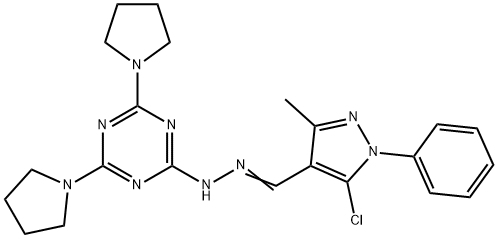 5-chloro-3-methyl-1-phenyl-1H-pyrazole-4-carbaldehyde (4,6-dipyrrolidin-1-yl-1,3,5-triazin-2-yl)hydrazone|