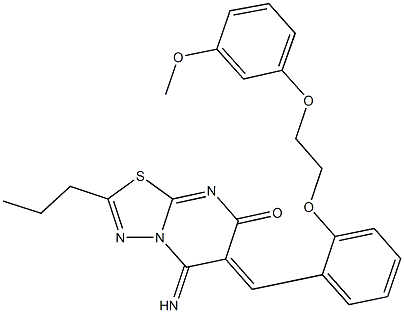 5-imino-6-{2-[2-(3-methoxyphenoxy)ethoxy]benzylidene}-2-propyl-5,6-dihydro-7H-[1,3,4]thiadiazolo[3,2-a]pyrimidin-7-one|