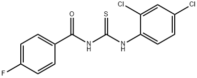 N-(2,4-dichlorophenyl)-N'-(4-fluorobenzoyl)thiourea Struktur