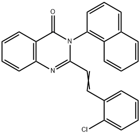 2-[2-(2-chlorophenyl)vinyl]-3-(1-naphthyl)-4(3H)-quinazolinone Structure