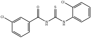 N-(3-chlorobenzoyl)-N'-(2-chlorophenyl)thiourea Struktur