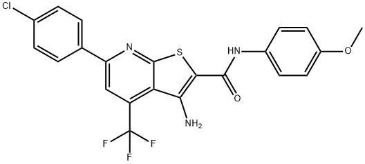 3-amino-6-(4-chlorophenyl)-N-(4-methoxyphenyl)-4-(trifluoromethyl)thieno[2,3-b]pyridine-2-carboxamide|