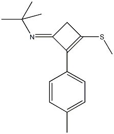 N-(tert-butyl)-N-[2-(4-methylphenyl)-3-(methylsulfanyl)-2-cyclobuten-1-ylidene]amine 结构式