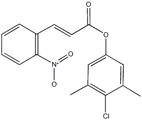 4-chloro-3,5-dimethylphenyl 3-{2-nitrophenyl}acrylate Structure