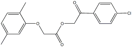 2-(4-chlorophenyl)-2-oxoethyl (2,5-dimethylphenoxy)acetate,380623-00-7,结构式