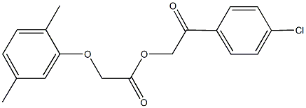 2-(4-chlorophenyl)-2-oxoethyl (2,5-dimethylphenoxy)acetate Structure