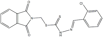 (1,3-dioxo-1,3-dihydro-2H-isoindol-2-yl)methyl 2-(2-chlorobenzylidene)hydrazinecarbodithioate,380623-37-0,结构式