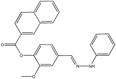 380624-41-9 2-methoxy-4-(2-phenylcarbohydrazonoyl)phenyl 2-naphthoate